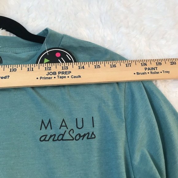 MAUI AND SONS BLUE LONG SLEEVE T-SHIRT SIZE S - Picture 5 of 7